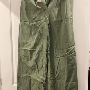 LOFT Olive Wide Leg Pants